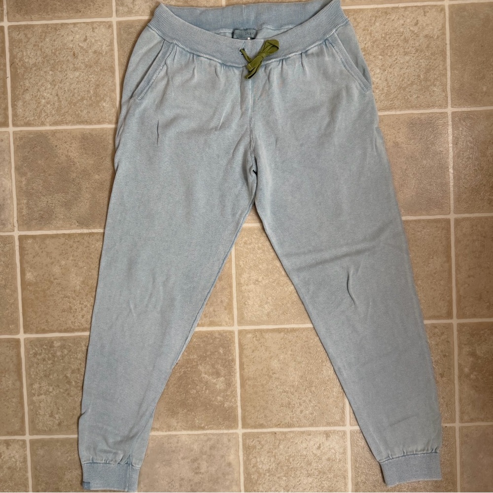 Barefoot Dreams Light Blue Distressed Joggers
